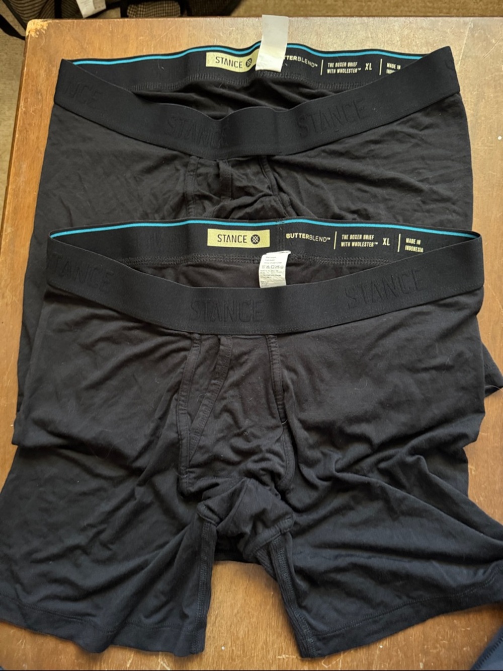 Stance Black Boxer Briefs with Butter Inner-thigh Trim - Butter blend